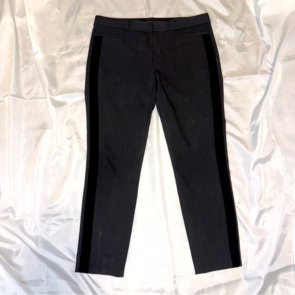 Banana Republic Women’s Corporate Business Pants Dark‎ Gray/Black Stripe